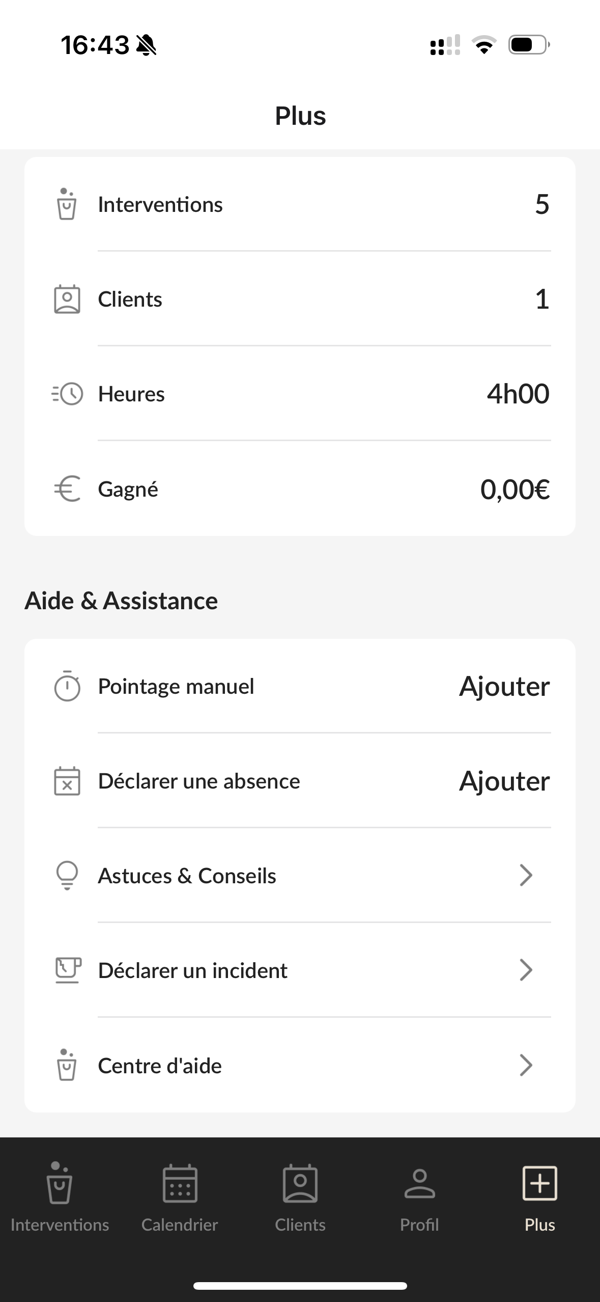 Déclarer incident - Étape 1